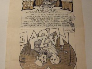 ORIGINAL DRAWNING FOR 7" "NAZI LOVE - (I'M NOT YOUR) STEPPIN' STONE