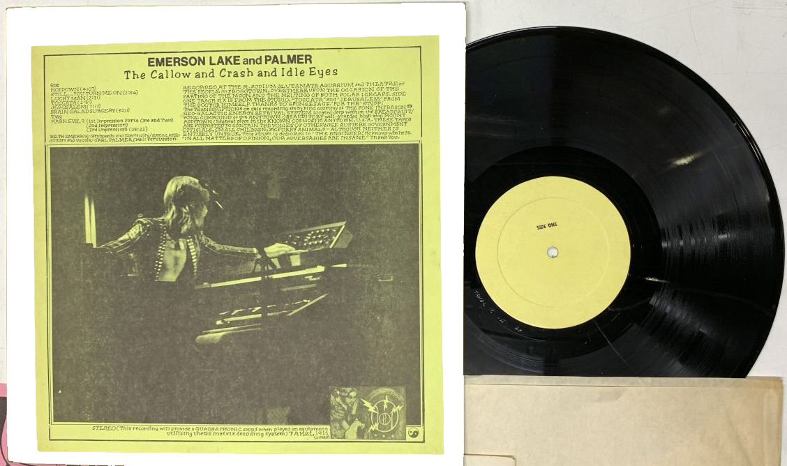 EMERSON LAKE & PALMER // THE CALLOW AND CRASH AND IDLE EYES
